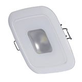 Lumitec Square Mirage Down Light - White Dimming, Red/Blue Non-Dimming - White Bezel - 116128