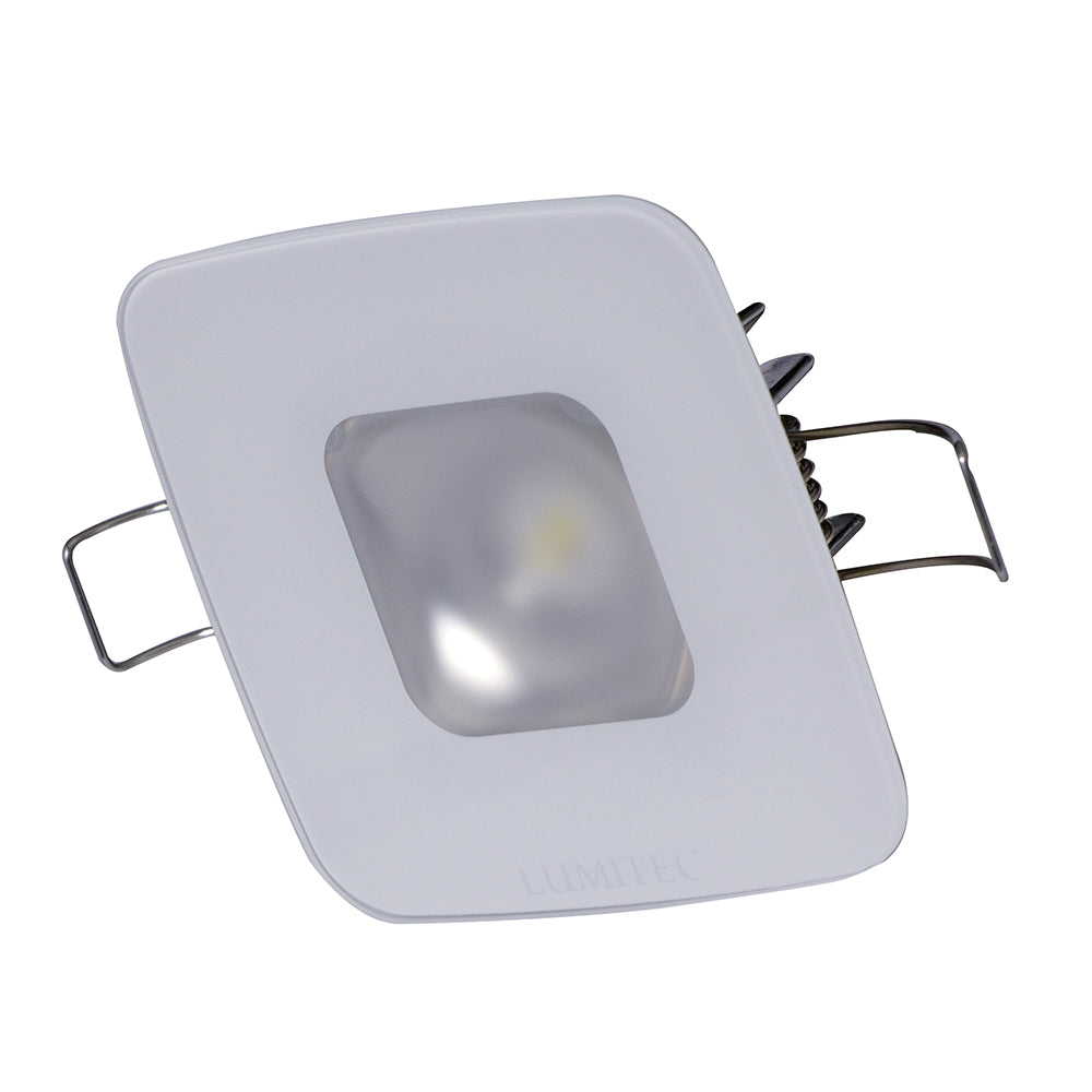 Lumitec Square Mirage Down Light - White Dimming, Red/Blue Non-Dimming - Glass Housing - No Bezel - 116198