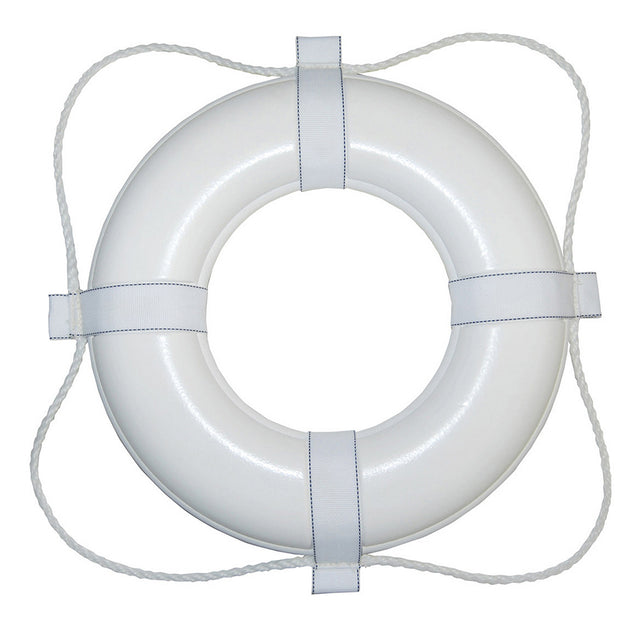 Taylor Made Foam Ring Buoy - 20" - White w/White Rope - 360