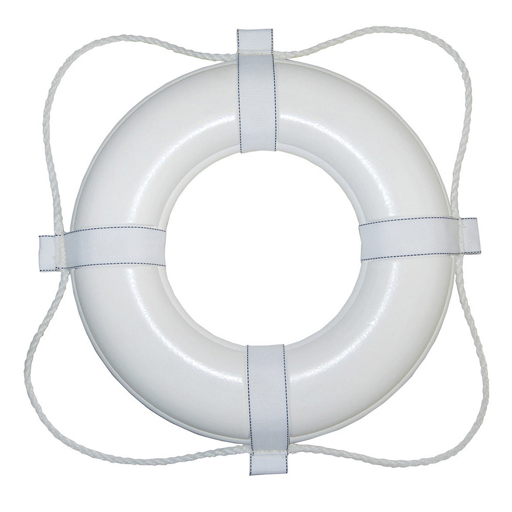 Taylor Made Foam Ring Buoy - 30" - White w/White Rope - 380