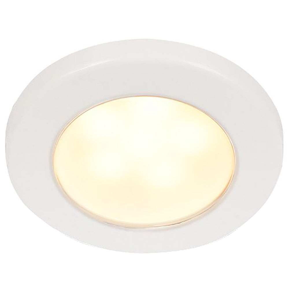 Hella Marine EuroLED 75 3" Round Screw Mount Down Light - Warm White LED - White Plastic Rim - 24V - 958109111