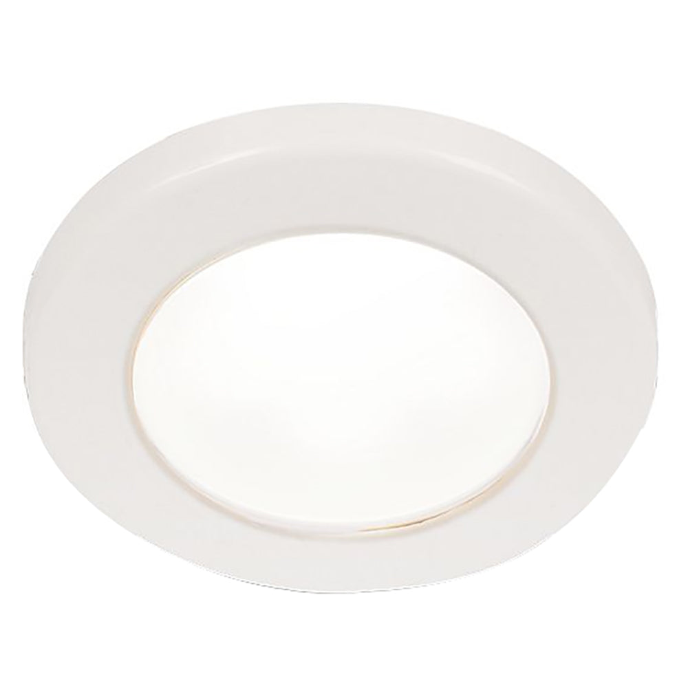 Hella Marine EuroLED 75 3" Round Screw Mount Down Light - White LED - White Plastic Rim - 24V - 958110111