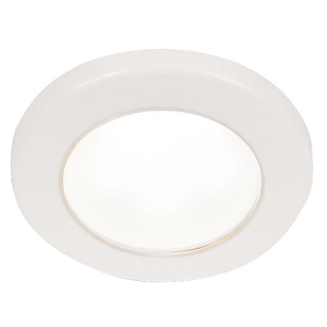 Hella Marine EuroLED 75 3" Round Screw Mount Down Light - White LED - White Plastic Rim - 24V - 958110111