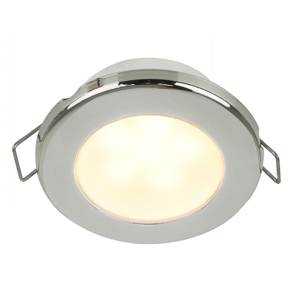 Hella Marine EuroLED 75 3" Round Spring Mount Down Light - Warm White LED - Stainless Steel Rim - 24V - 958109621