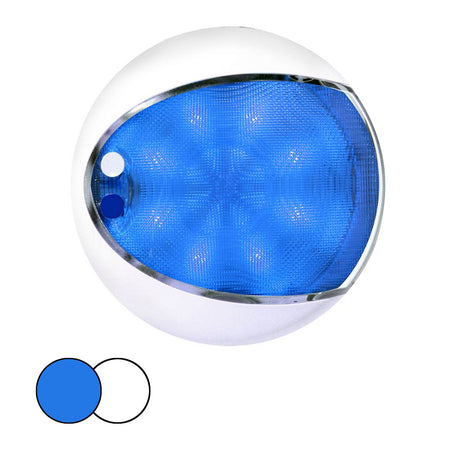 Hella Marine EuroLED 175 Surface Mount Touch Lamp - Blue/White LED - White Housing - 959951121