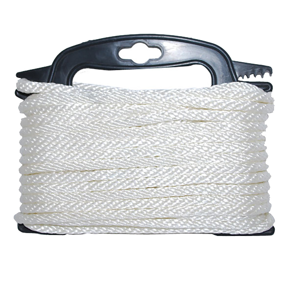 Attwood Braided Nylon Rope - 3/16" x 100' - White - 117553-7