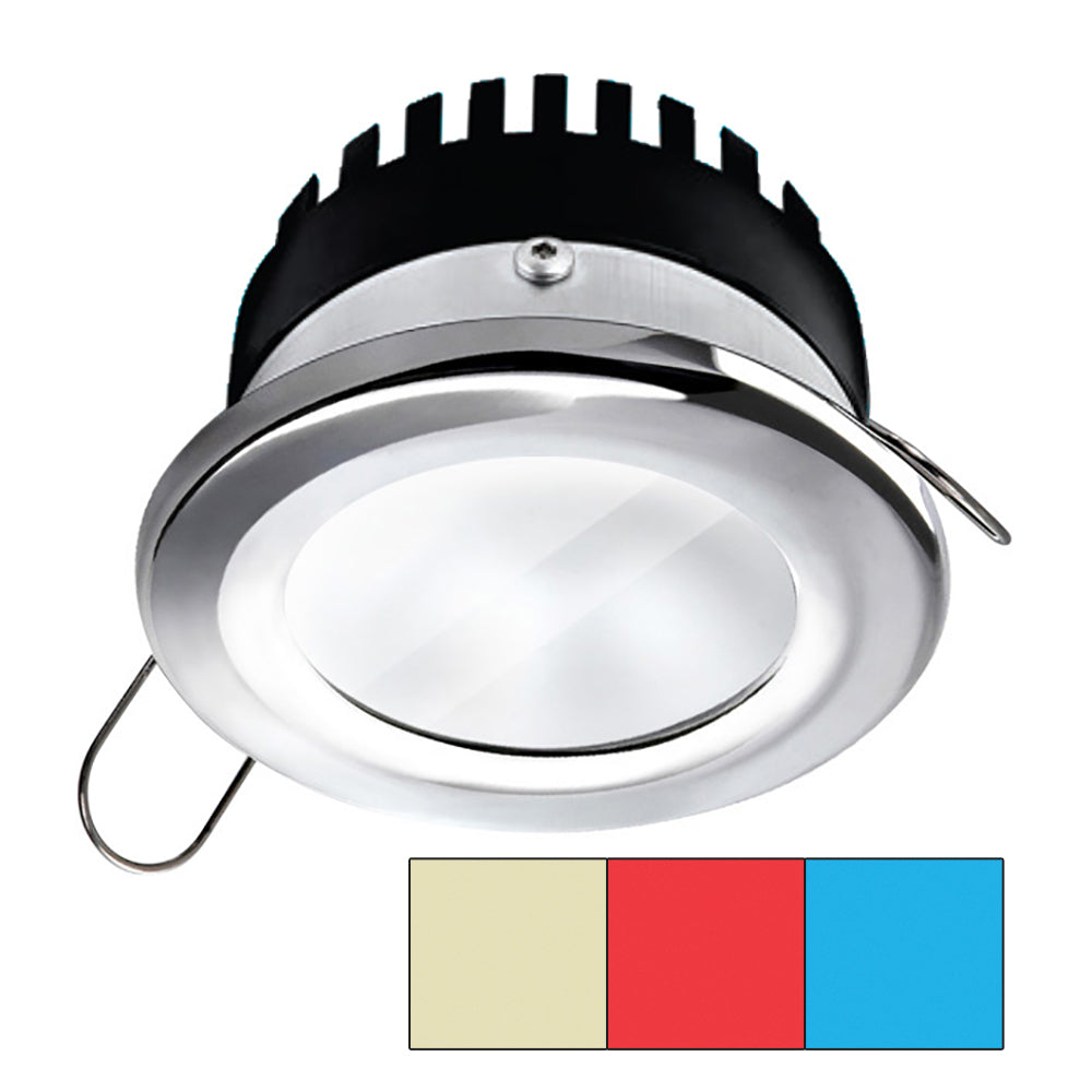 i2Systems Apeiron Pro Recessed LED - Tri-Color - Cool White/Red/Blue - 3W Dimming - Round Bezel - Chrome Finish - A503-11AAG-HE
