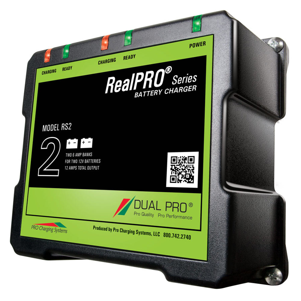 Dual Pro RealPRO Series Battery Charger - 12A - 2-6A-Banks - 12V/24V - RS2