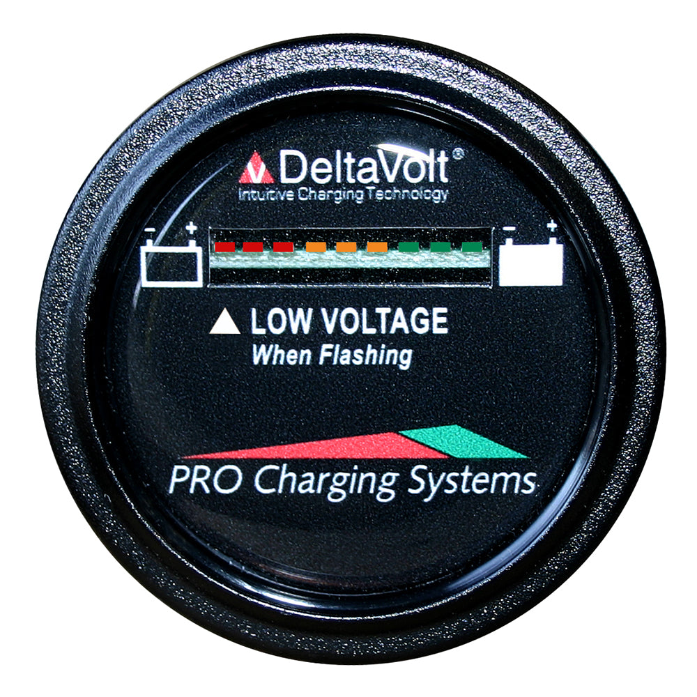 Dual Pro Battery Fuel Gauge - DeltaView Link Compatible - 12V System (1-12V Battery, 2-6V Batteries) - BFGWOV12V
