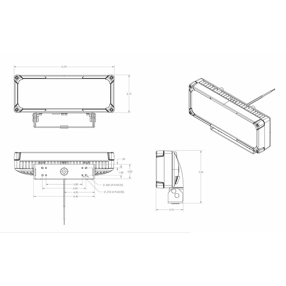 Lumitec Maxillume tr150 LED Flood Light - Trunnion Mount - 101413