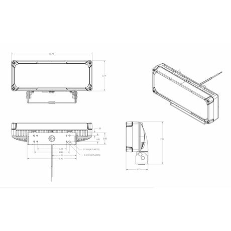 Lumitec Maxillume tr150 LED Flood Light - Trunnion Mount - 101413