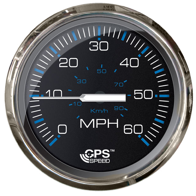 Faria Chesepeake Black SS 4" Studded Speedometer - 60MPH (GPS) - 33749