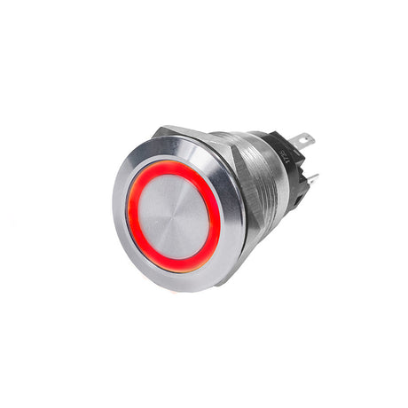 Blue Sea 4162 SS Push Button Switch - Off-On - Red - 10A - 4162