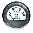Faria Spun Silver 2" Voltmeter (10-16 VDC) - 16023