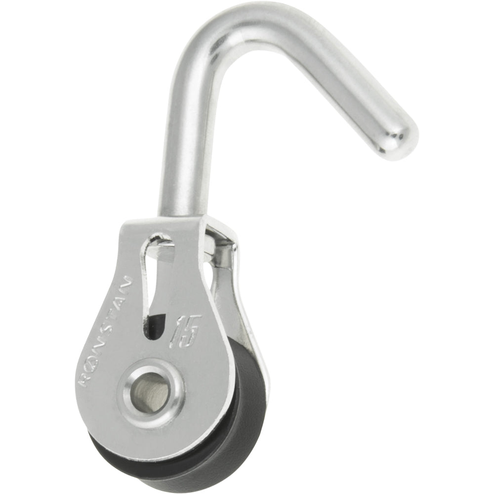 Ronstan Series 15 Ball Bearing Utility Block - Single, Swivel Hook Head - RF15180