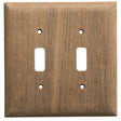 Whitecap Teak 2-Toggle Switch/Receptacle Cover Plate - 60176