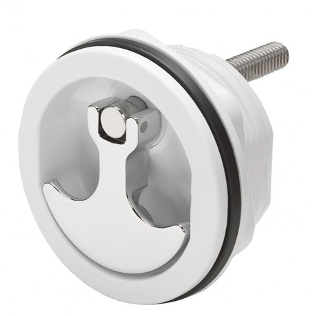 Whitecap Compression Handle CP Zamac/White Nylon No Lock Fresh Water Use Only - S-1417WC