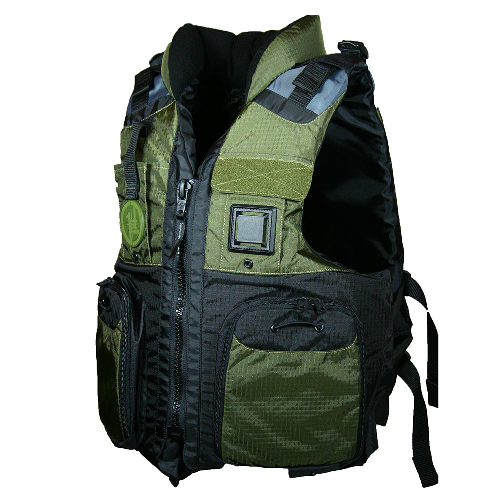 First Watch AV-800 Pro 4-Pocket Vest (USCG Type III) - Green/Black - L/XL - AV-800-GN-L/XL