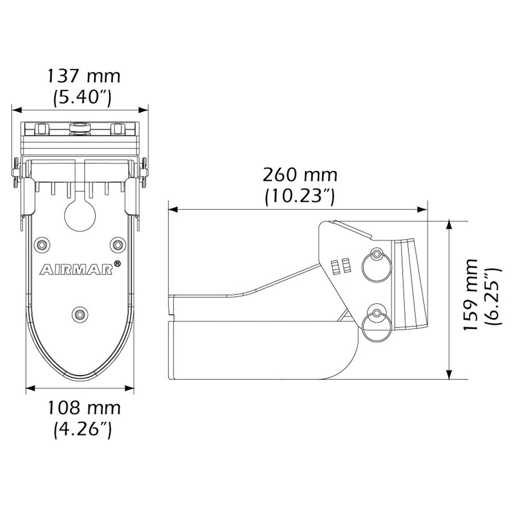 Airmar TM185C-HW High Frequency Wide Beam CHIRP Transom Mount 14-Pin Transducer for Humminbird - TM185C-HW-14HB