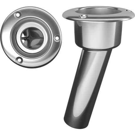 Mate Series Stainless Steel 15 Degree Rod  Cup Holder - Open - Round Top - C1015ND