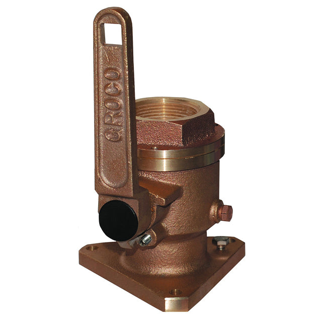 GROCO 1" Bronze Flanged Full Flow Seacock - BV-1000
