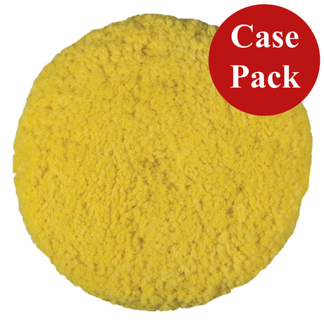 Presta Rotary Blended Wool Buffing Pad - Yellow Medium Cut - *Case of 12* - 890142CASE