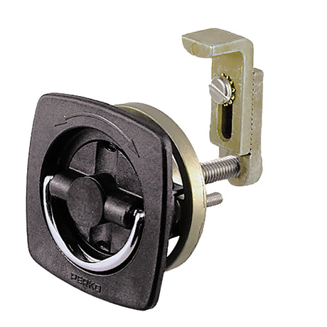 Perko Flush Latch - Non-Locking - 2.5" x 2.5" w/Offset Adjustable Cam Bar - 0932DP2BLK