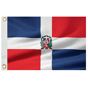 Taylor Made Dominican Republic Flag 12" x 18" Nylon - 93070