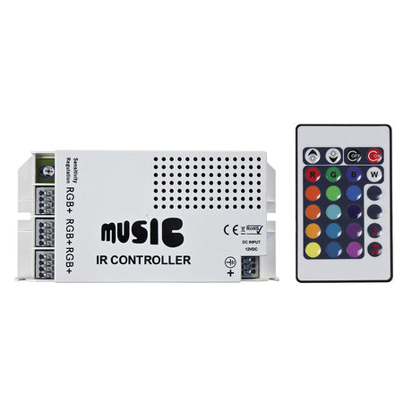 HEISE Sound Activated RGB Controller with IR Remote - HE-RGBSAC-1