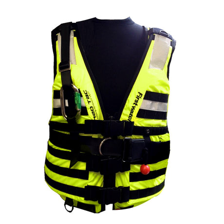 First Watch HBV-100 High Buoyancy Type V Rescue Vest - Medium-X-Large - Hi-Vis Yellow - HBV-100-HV-M-XL