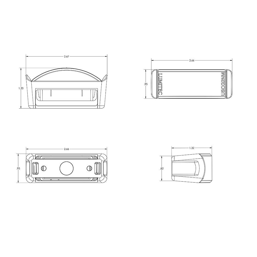 Lumitec Contour Series Inset Navigation Light - Port Red - 101574