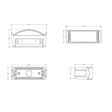 Lumitec Contour Series Inset Navigation Light - Port Red - 101574