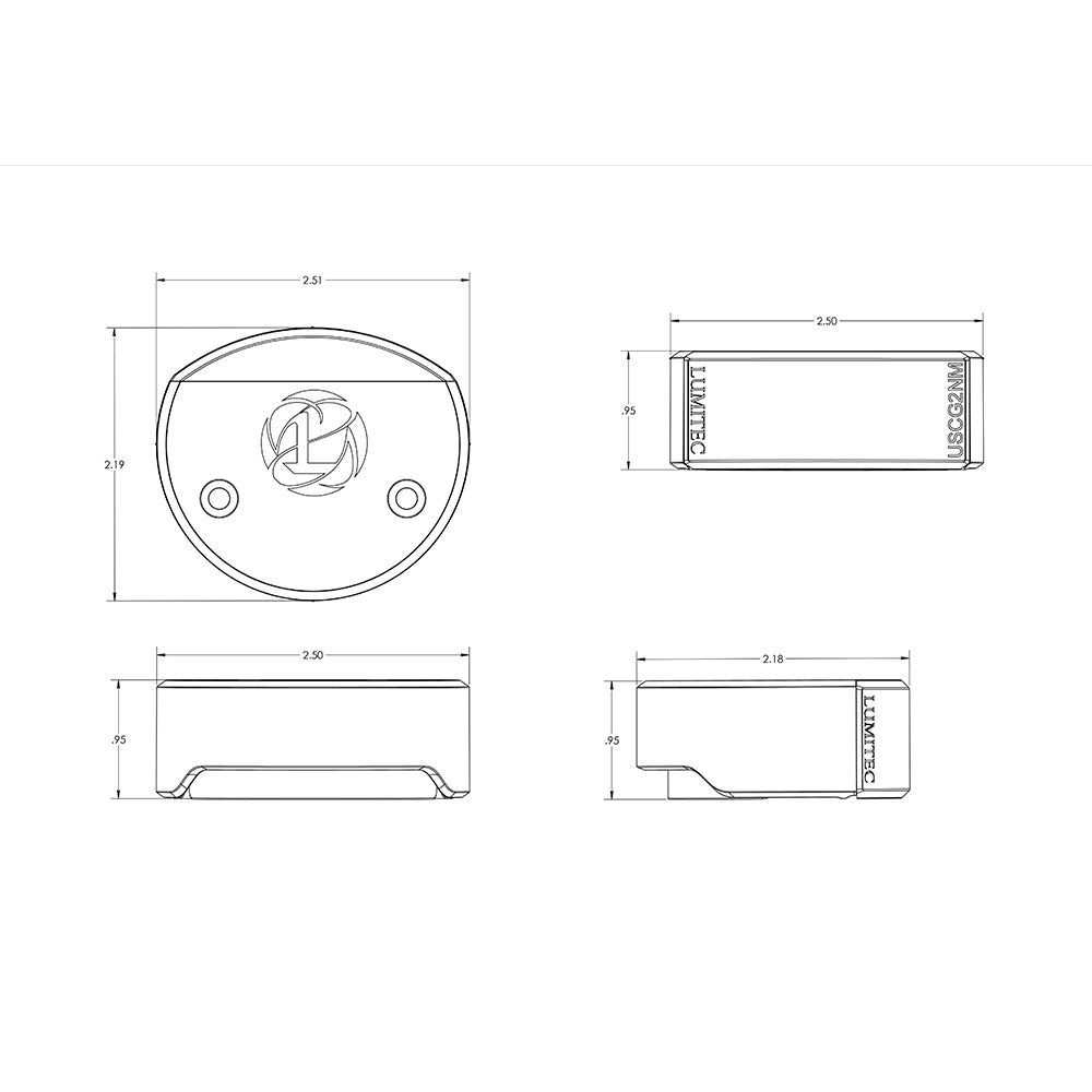 Lumitec Surface Mount Navigation Light - Composite - Port Red - 101596