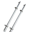 Taco 18' Deluxe Outrigger Poles with Rollers - Silver/Silver - OT-0318HD-VEL