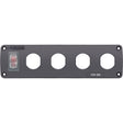 Blue Sea Water Resistant USB Accessory Panel - 15A Circuit Breaker, 4x Blank Apertures - 4369