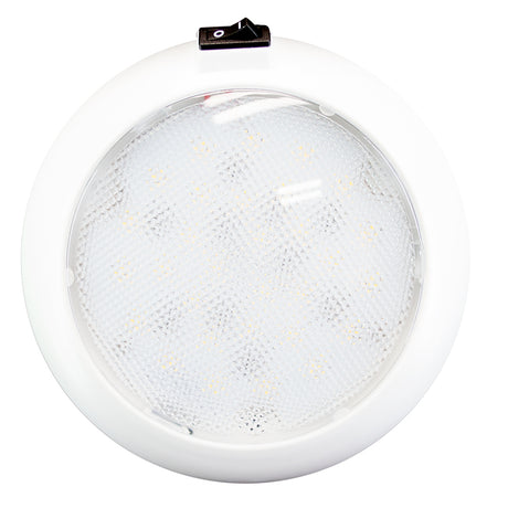 Innovative Lighting 5.5" Round Some Light - White/Red LED with Switch - White Housing - 064-5140-7