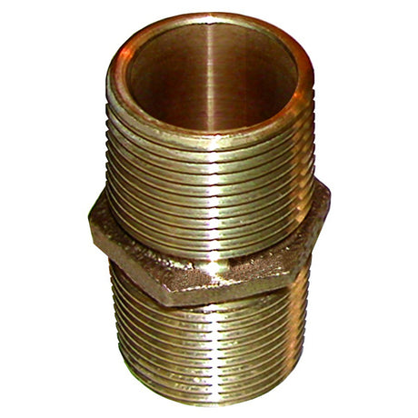 GROCO Bronze Pipe Nipple - 1-1/2" NPT - PN-1500