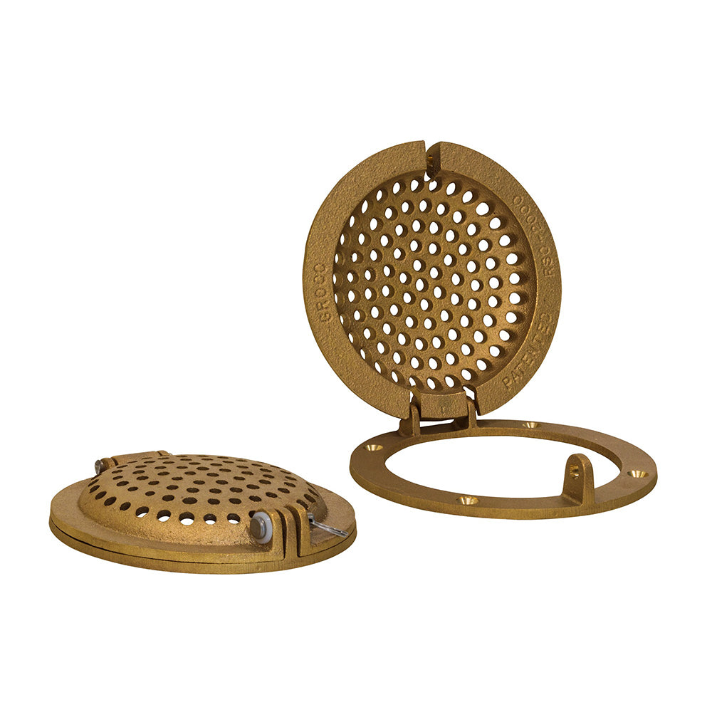 GROCO Bronze Round Hull Strainer w/Access Door f/Up To 2" Thru-Hull - RSC-2000