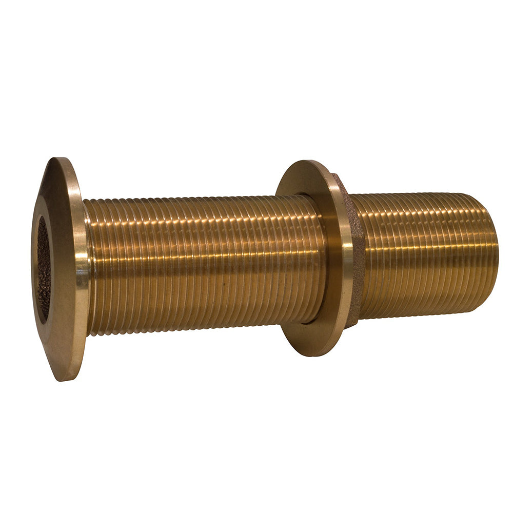 GROCO 1-1/2" Bronze Extra Long Thru-Hull Fitting w/Nut - THXL-1500-W