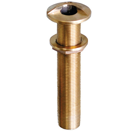 GROCO 1-1/4" Bronze Extra Long High Speed Thru-Hull Fitting w/Nut - HSTHXL-1250-W