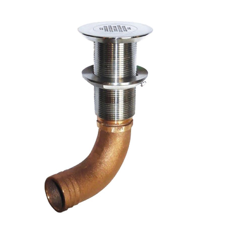 GROCO Deck Scupper 90 Degree 1-1/2" Hose Connection - SCUS-1590