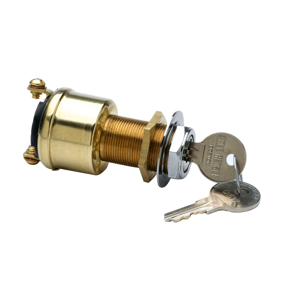 Cole Hersee 2 Position Brass Ignition Switch - M-489-BP