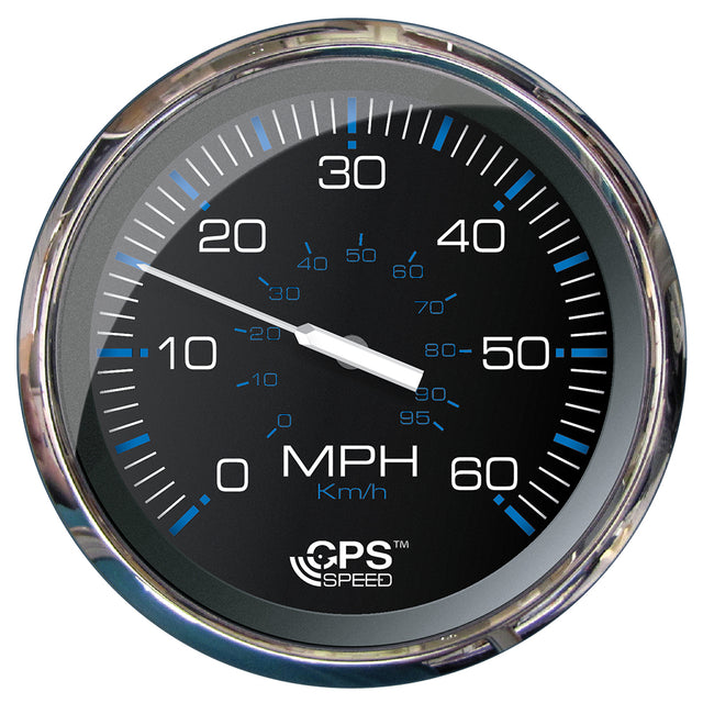 Faria 5" Speedometer (60 MPH) GPS (Studded) Chesapeake Black with Stainless Steel - 33761