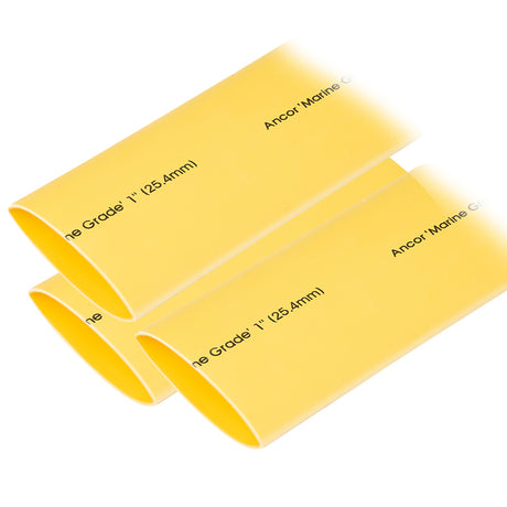 Ancor Heat Shrink Tubing 1" x 3" - Yellow - 3 Pieces - 307903