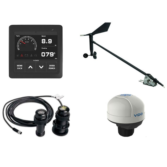VDO Navigation Kit Plus f/Sail, Wind Sensor, Transducer, Nav Sensor, Display and Cables - A2C1352150003