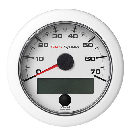 VDO 3-3/8" (85mm) OceanLink GPS Speedometer 0-70 - White Dial and Bezel - A2C1352090001