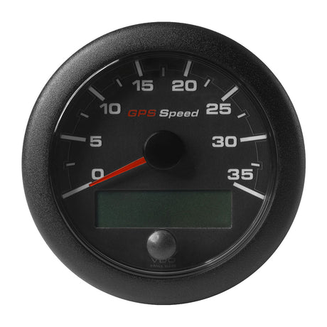 VDO 3-3/8" (85mm) OceanLink GPS Speedometer 0-35 - Black Dial and Bezel - A2C1351980001