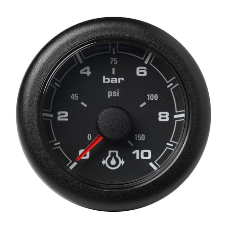 VDO 2-1/16" (52MM) OceanLink Engine Oil Pressure 10 Bar / 150 PSI Black Dial & Bezel - A2C1066000001