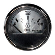 Faria 2" Oil Pressure Gauge (80 PSI) - Spun Silver - 16002