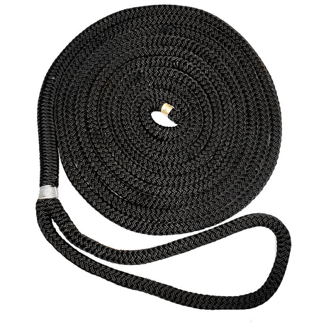 New England Ropes 5/8" X 50' Nylon Double Braid Dock Line - Black - C5054-20-00050